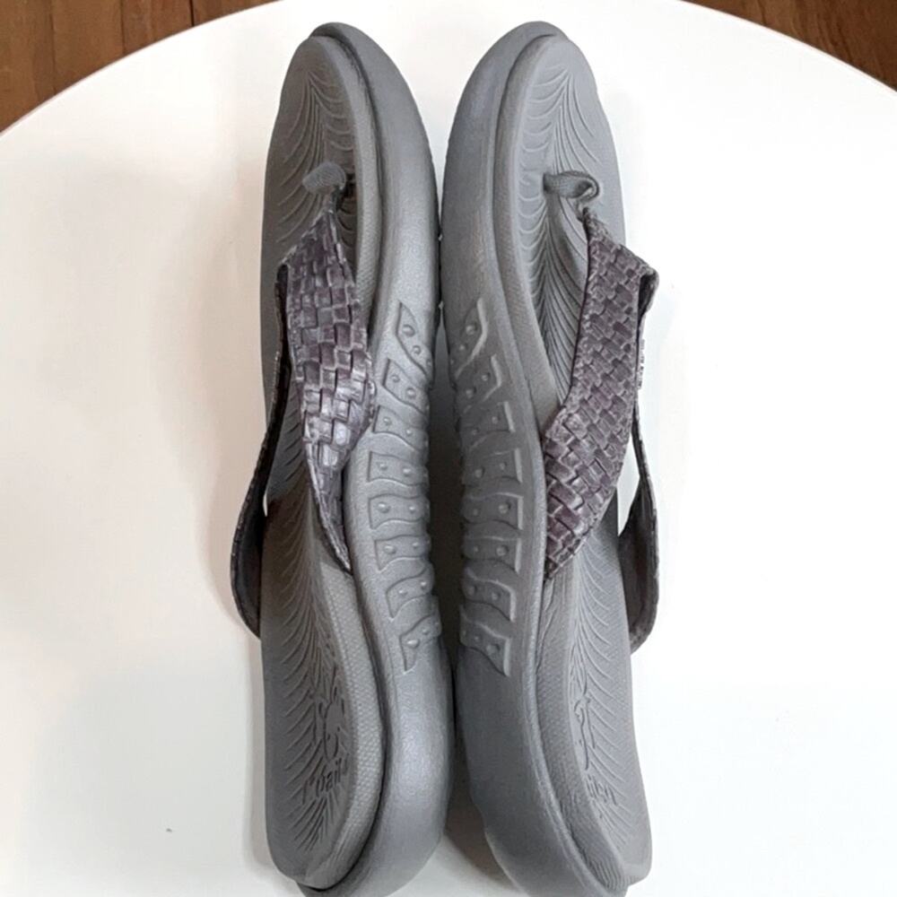 Kuailu Yoga Flip Flops Gray & Purple Arch Support Thong Sandals Size 8 NWOT - Picture 4 of 6